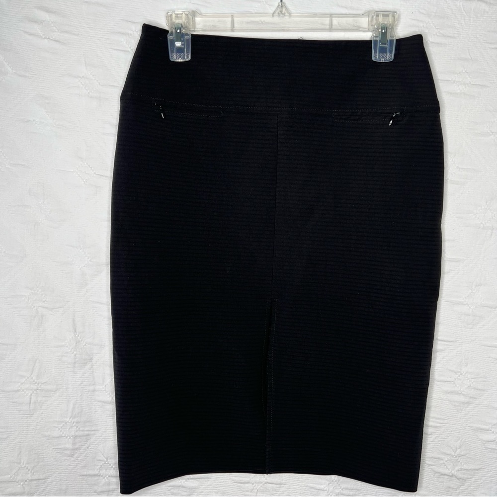 ! BEBE Black Ribbed Pencil Skirt